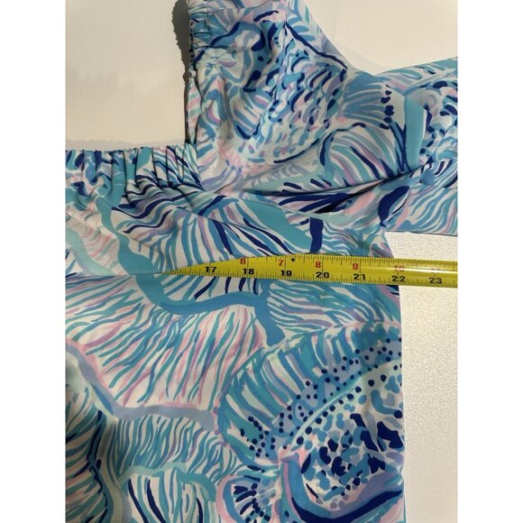 Lilly Pulitzer Lizzie Top Fishful Thinking Bermuda Blue Sz M Beach Resort Cruise - Picture 7 of 11